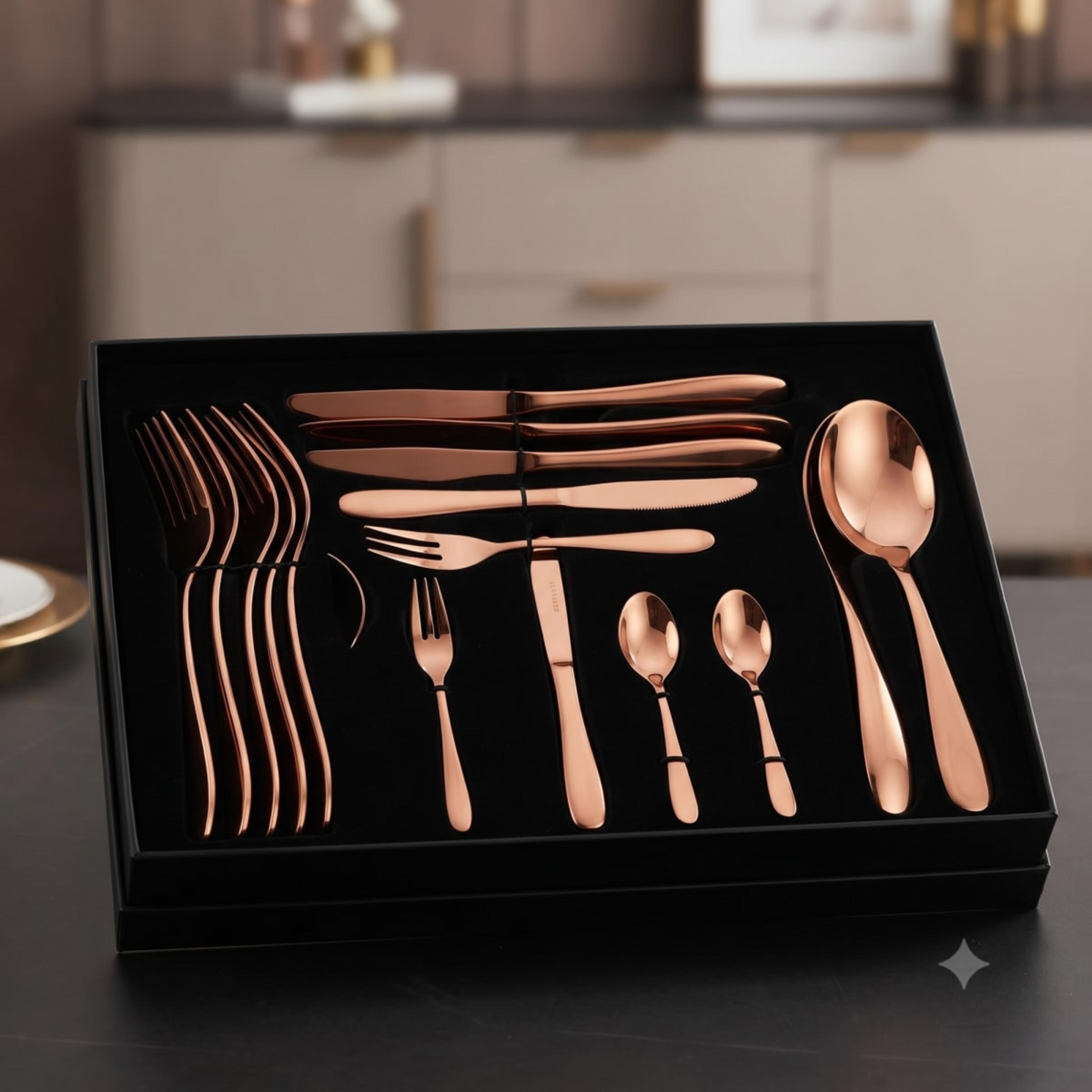 Cutlery 36Pc Copper