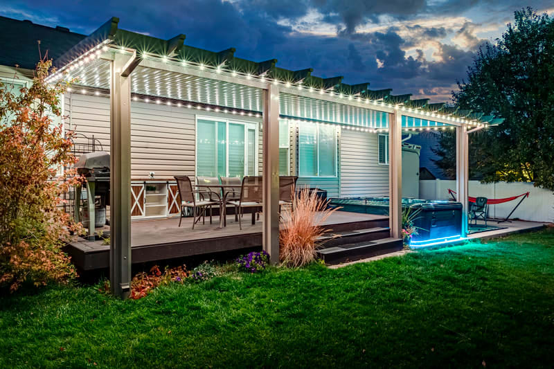 Trimlight with cool blue tones