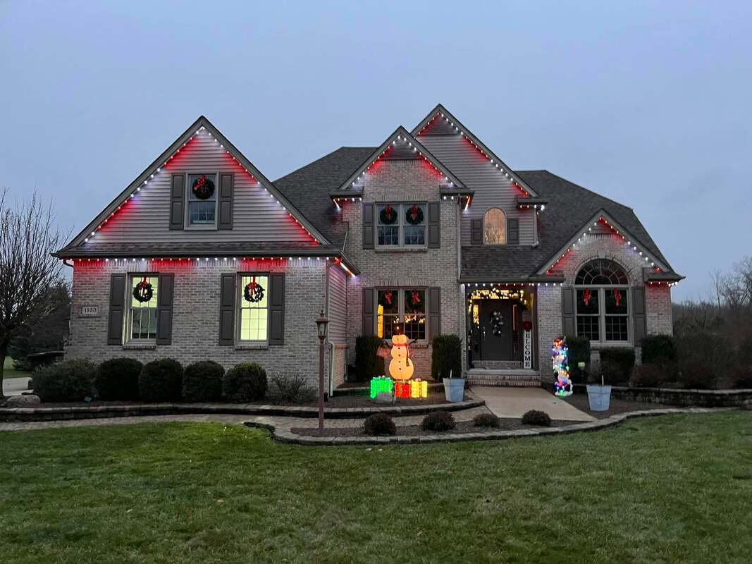 Trimlight decorated house for holidays