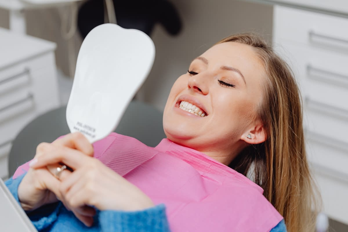 Patient comfortably consulting with dentist