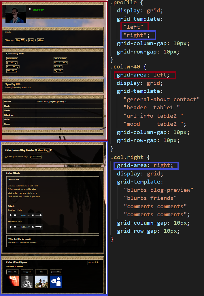 The Chronicles Of Griddick Or Using Grid To Change Your Profile Layout Nole S Blog Spacehey Com