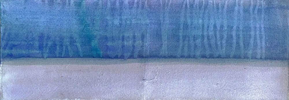 Blau-Grau-Abstrakt by Mirjam Compeyron, 2025