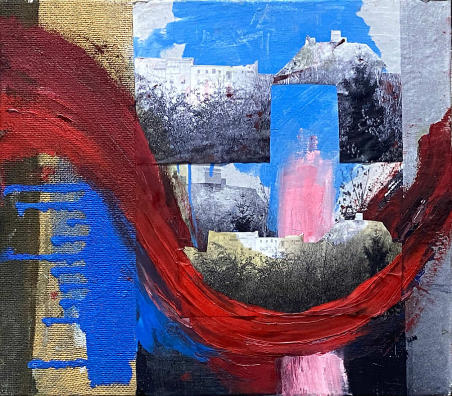 Stadtblick 1 -Montage auf Leinwand