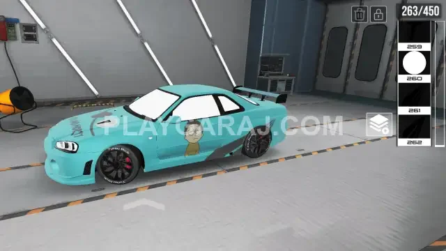 morty çizimli Nissan gtr34