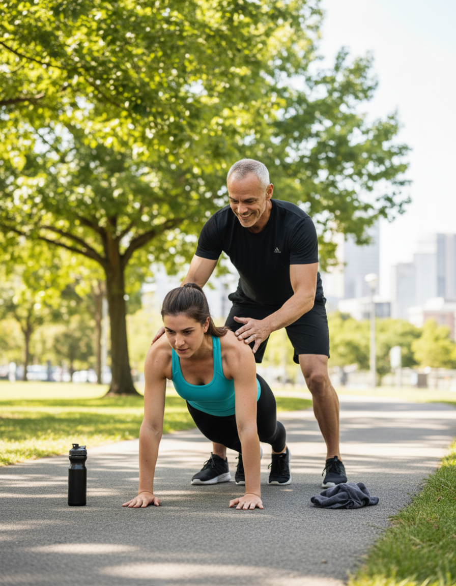 walter entrenando plancha