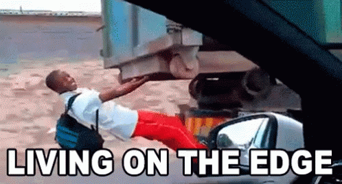 living on the edge truck gif