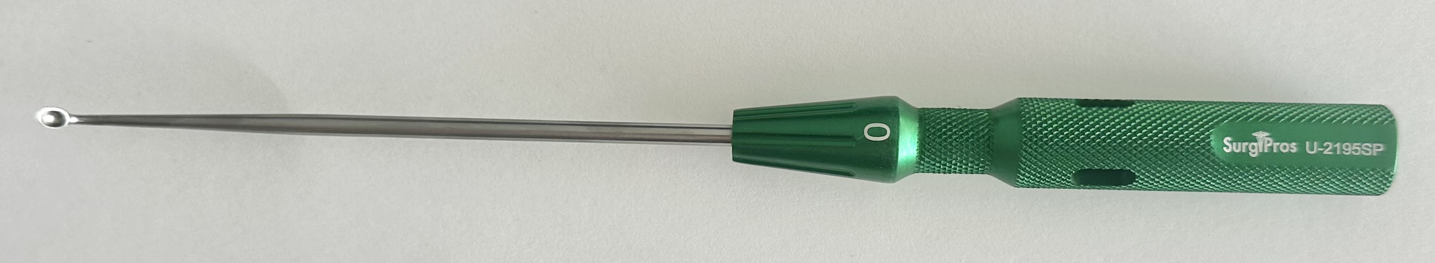 MICRO CERVICAL CUR 0 ANG 9 1/4" GREEN