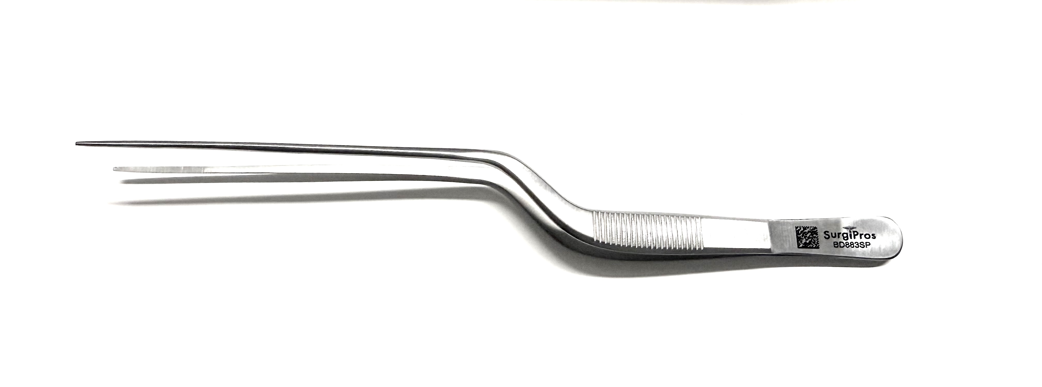 GRUENWALD FORCEPS BAYONET SERRATED 8"