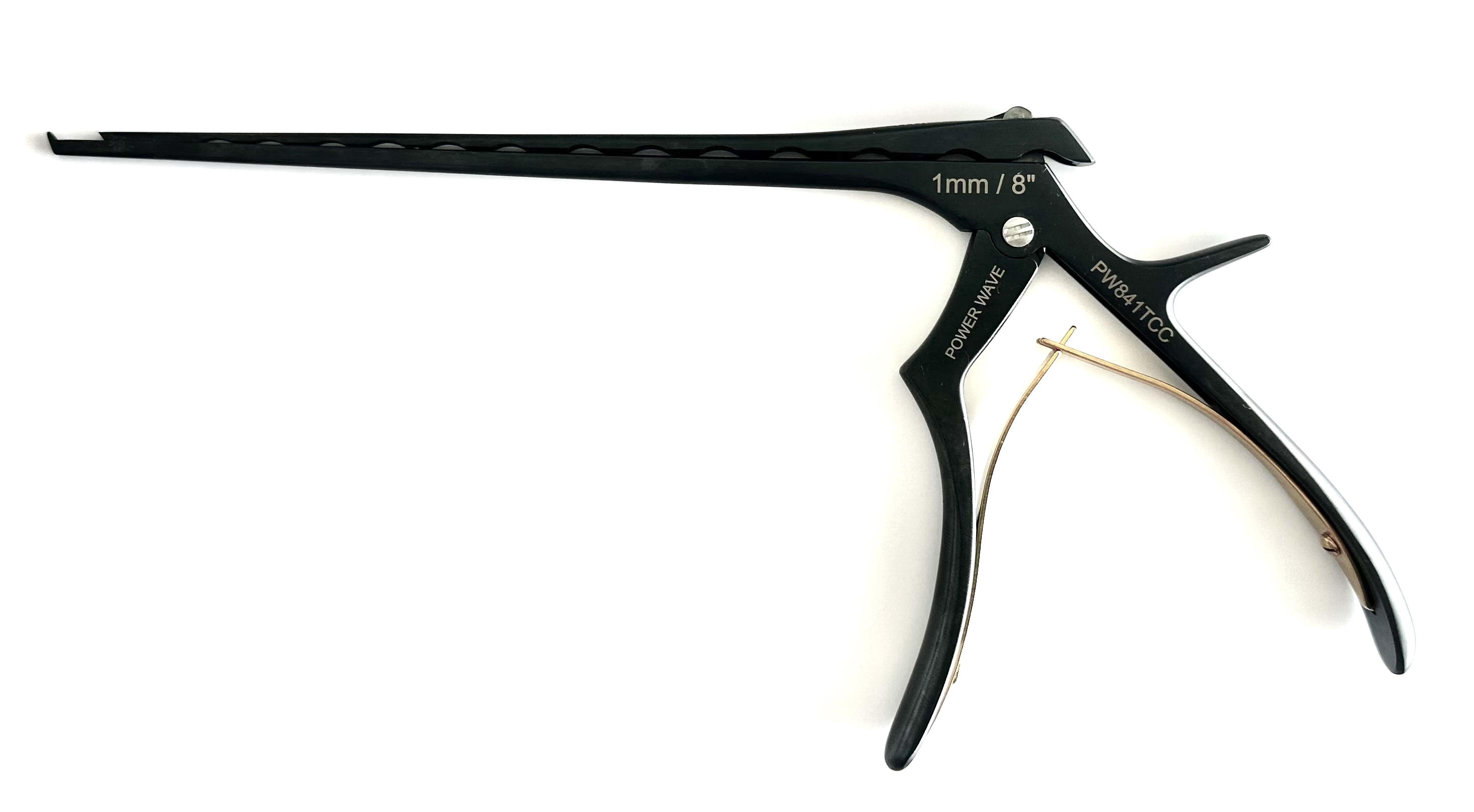 POWER WAVE 8" KERRISON RONGEUR; 40 DEGREE  UP 1MM THIN FOOTPLATE CERAMIC COATED 
