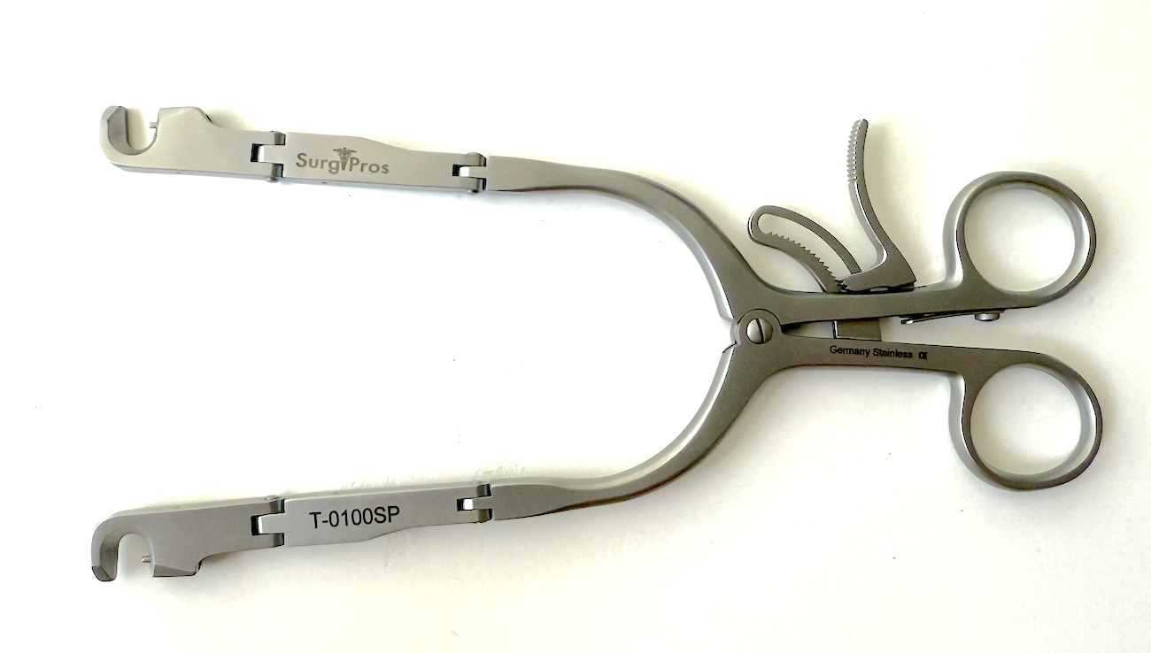 SHADOWLINE TYPE LONGITUDINAL RETRACTOR FRAME DOUBLE HINGED RING HANDLE