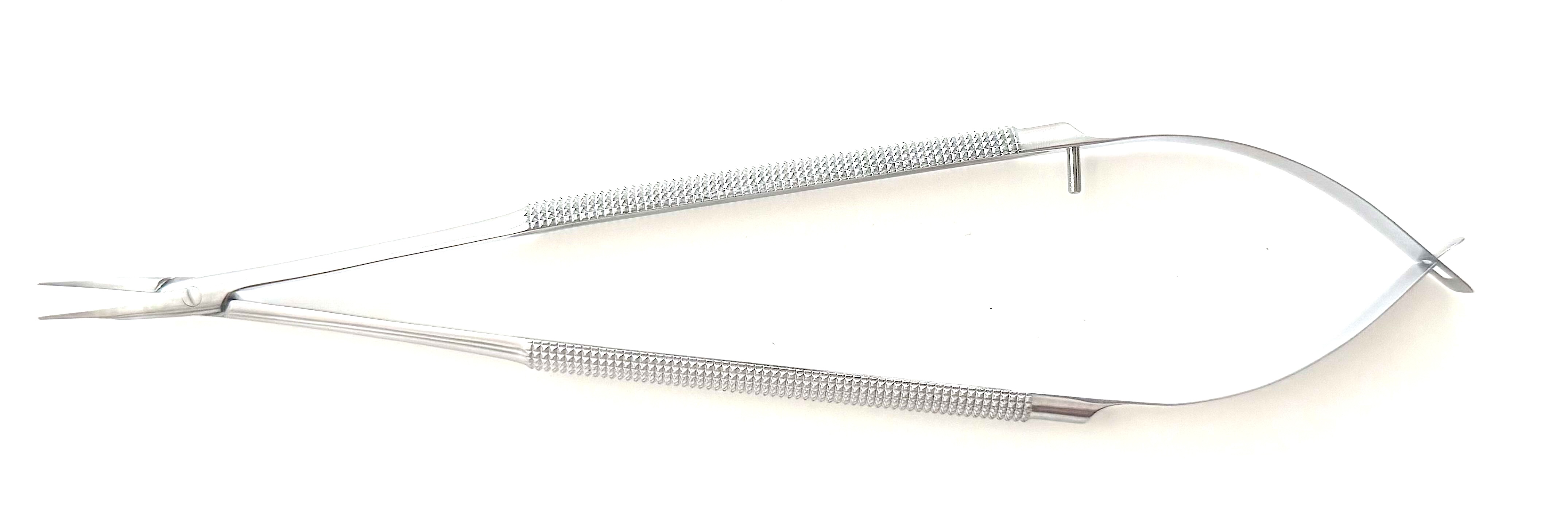 NEEDLE HOLDER 18CM LONG, ROUND HANDLE 8MM DIAMETER, CVD TIP 0.4MM DIAMETER, WO LOCK