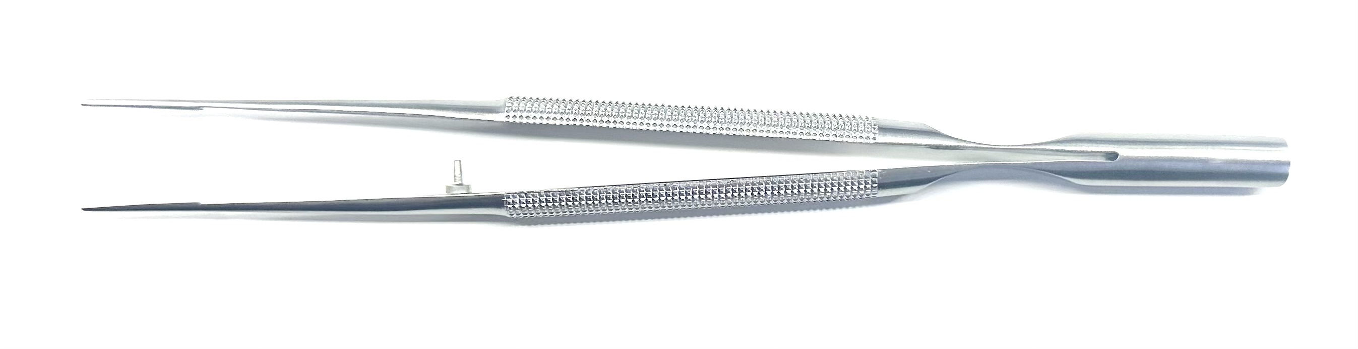 DeBakey Satellight Forceps, Counter Balanced 18cm Round Handle 8mm diameter, Straight Micro Atraumatic Jaw