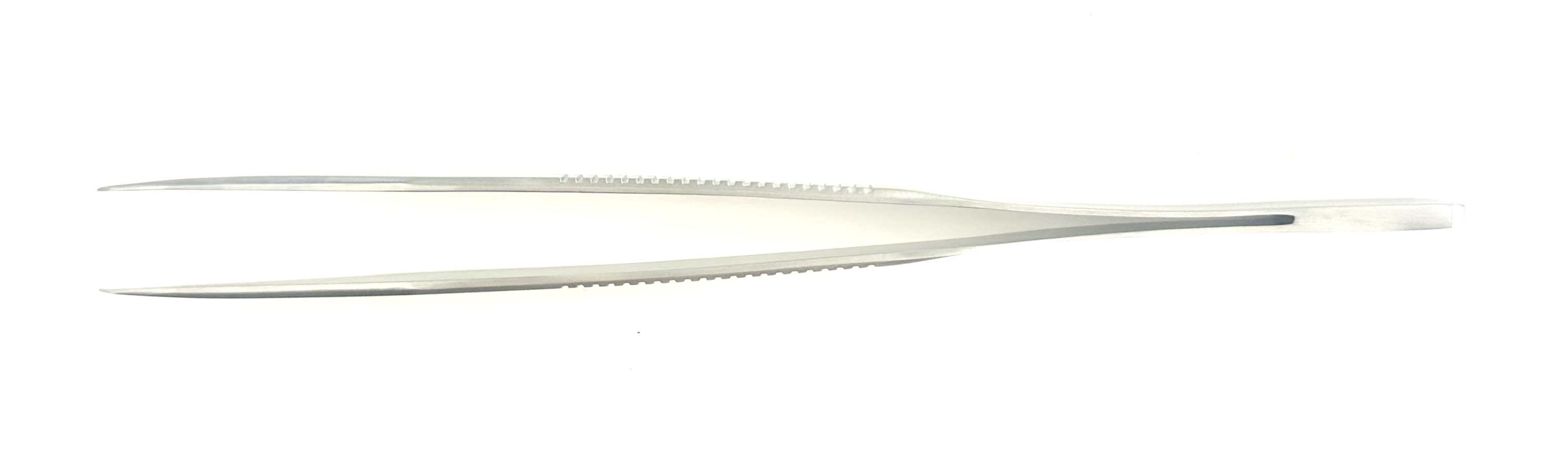 FORCEPS 18CM, FLAT HANDLE, ANGULATED 45 DEG, TIP 0.3MM DIAMETER