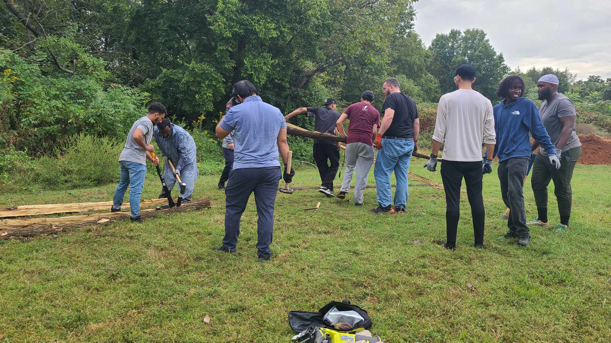 Splitting Felled Trees for Fence Construction at GHC