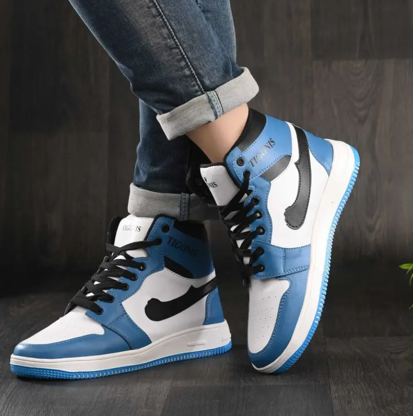 TIGONIS High Top Casual Long Party Wear Ankle Boot Sneakers For Man ( Red ) Sneakers For Men