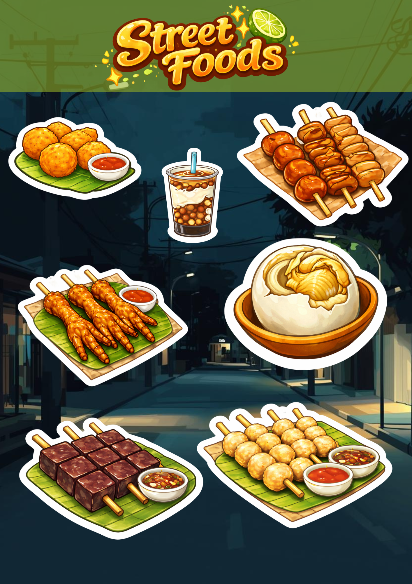Pinoy Street Food Stickers