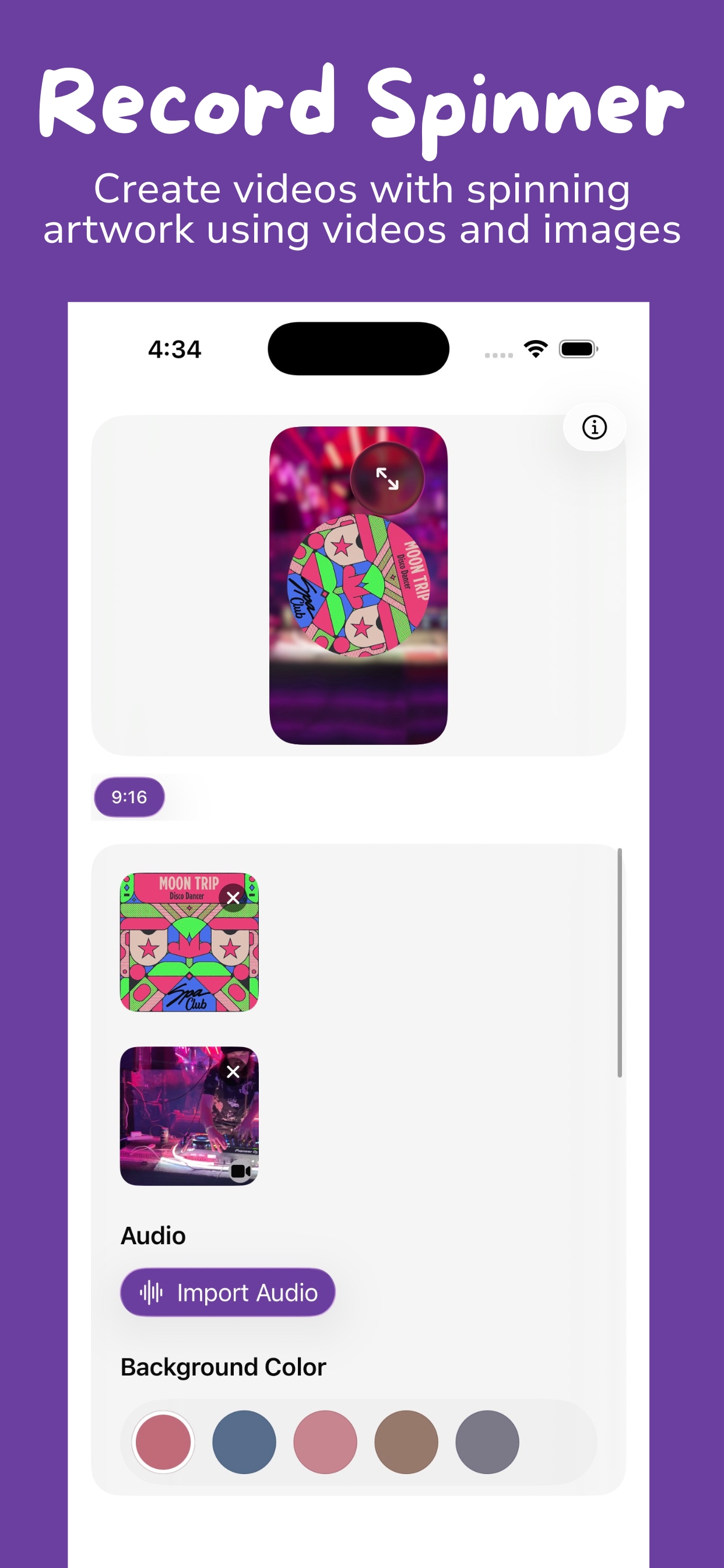Record Spinner on iPhone — screenshot 1