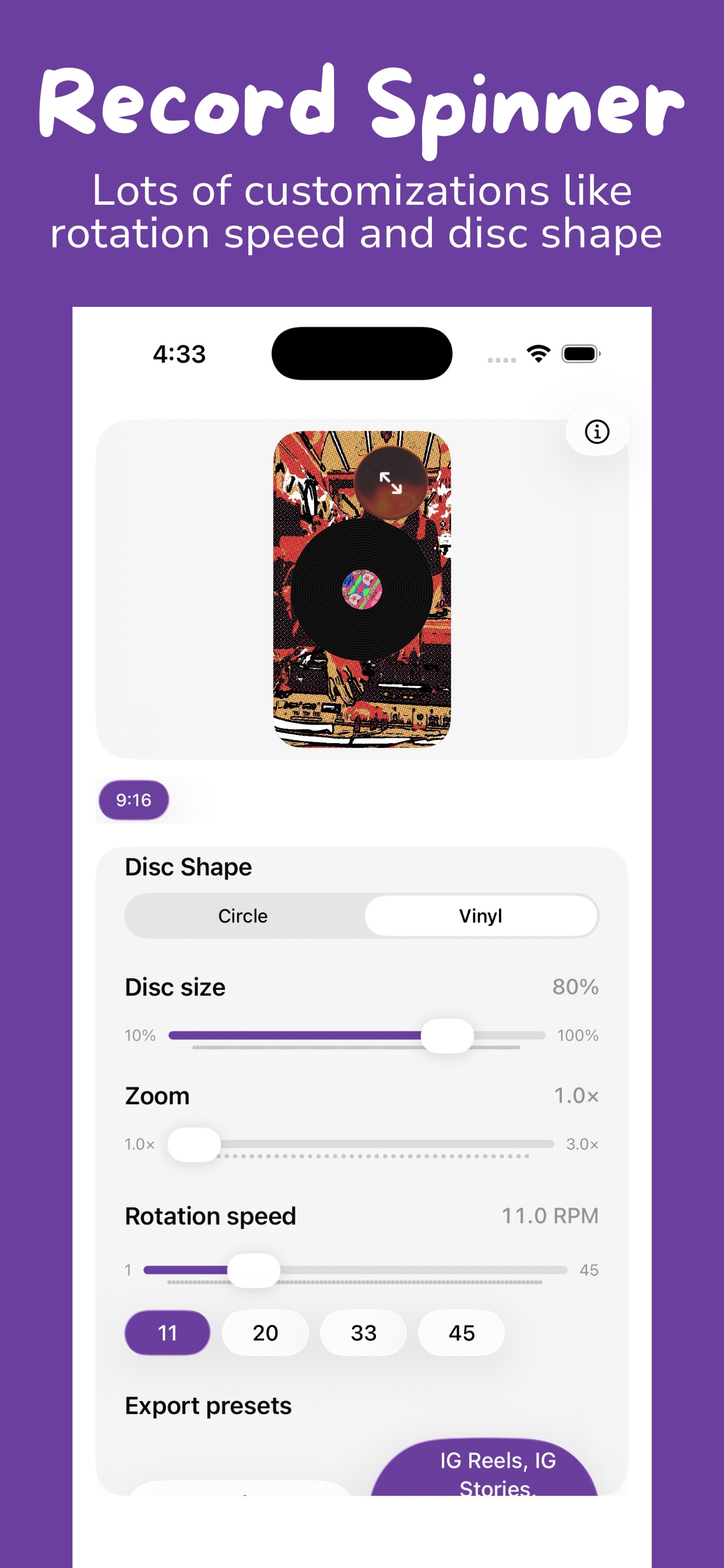 Record Spinner on iPhone — screenshot 5
