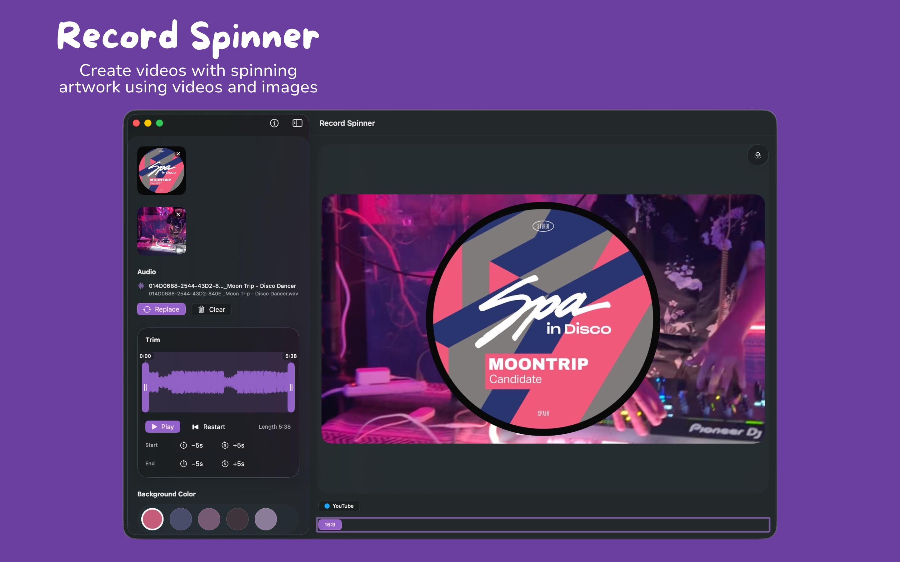 Record Spinner on Mac — screenshot 1