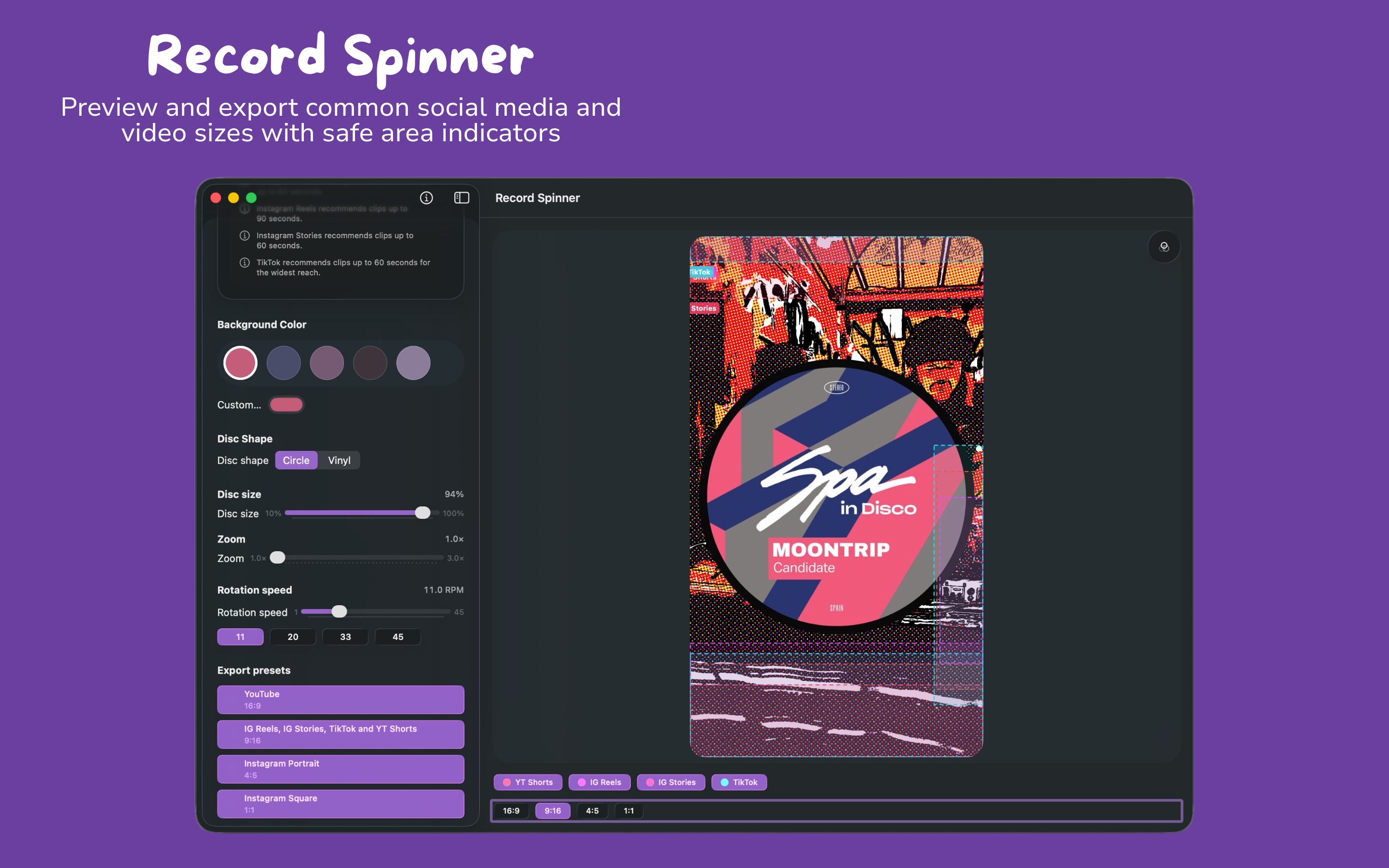 Record Spinner on Mac — screenshot 4