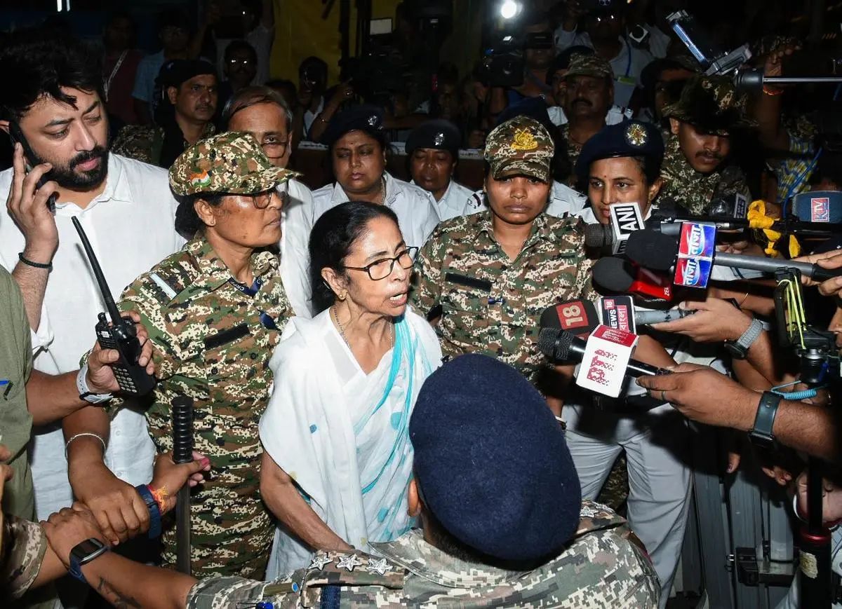 Former West Bengal Chief Minister and Trinamool Congress Chief Mamata Banerjee Detained in New Delhi, India