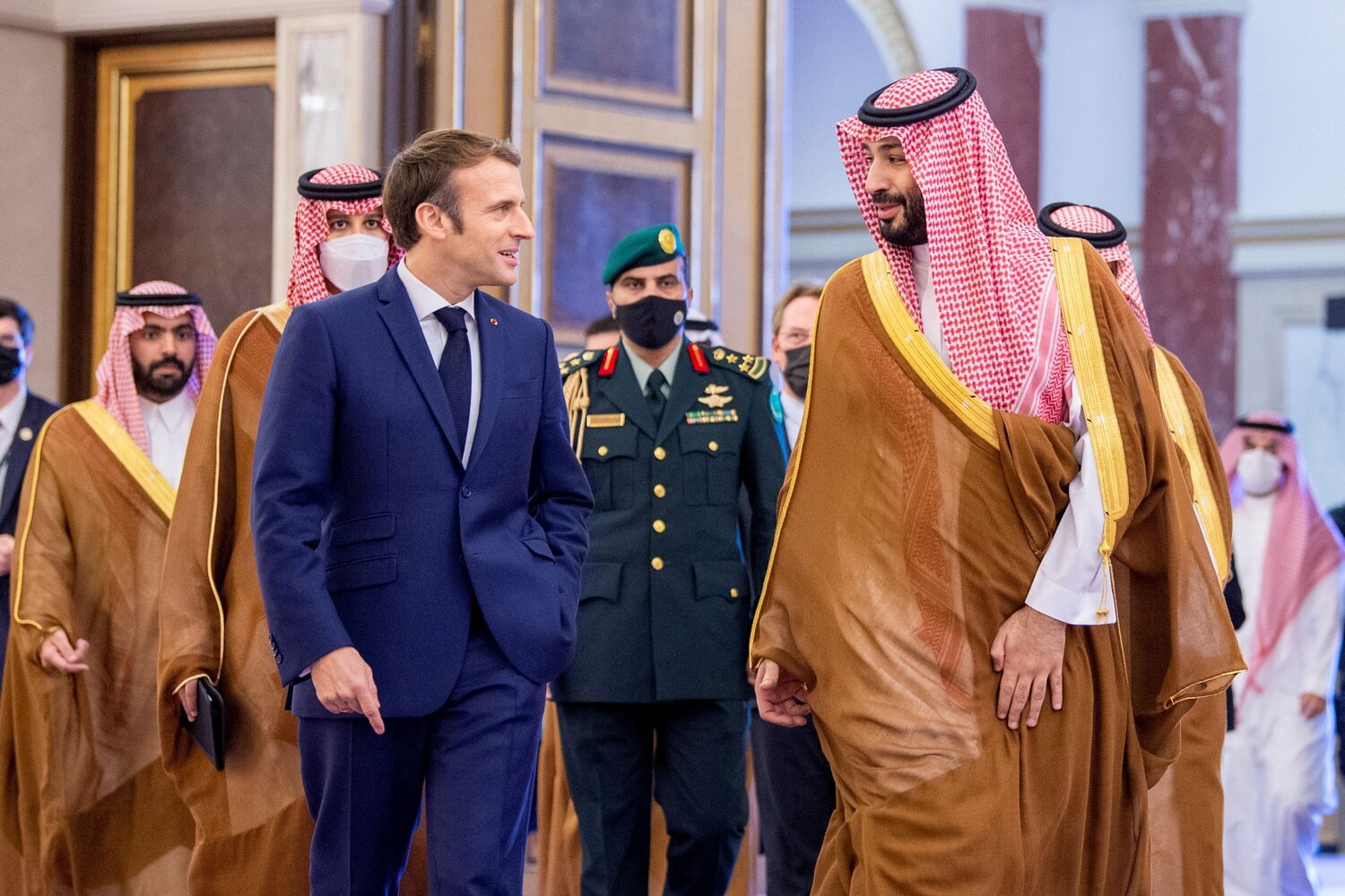 French President Emmanuel Macron Visits Saudi Arabia Amid Threat of Houthi Attacks, Crown Prince Mohammed bin Salman Welcomes Him