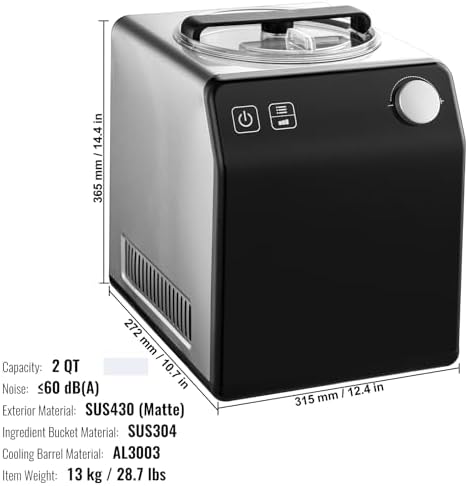 Vue 7 de Vevor Sorbetiere Automatique Turbine