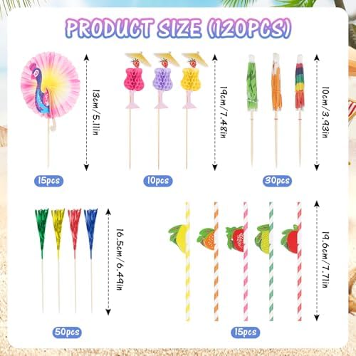 Vue 2 de Pieces Decorations Pour Cocktails