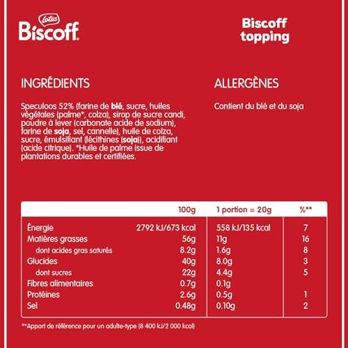 Vue 2 de Lotus Biscoff Sauce Topping