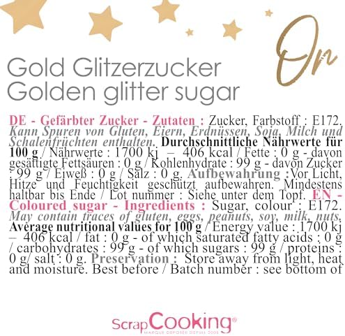 Vue 2 de Scrapcooking Sucre Paillete Or