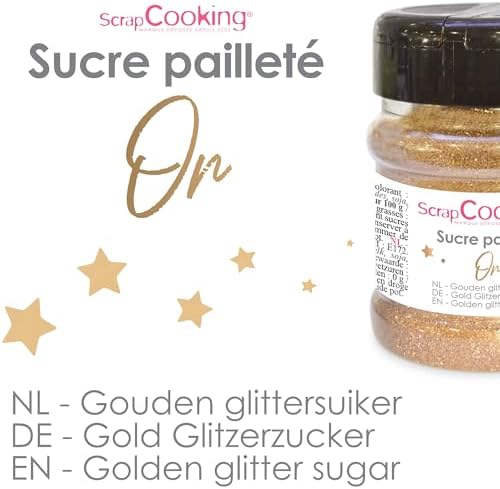 Vue 3 de Scrapcooking Sucre Paillete Or