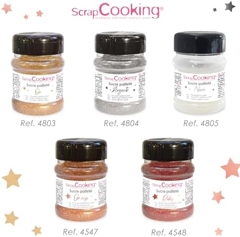 Vue 5 de Scrapcooking Sucre Paillete Or