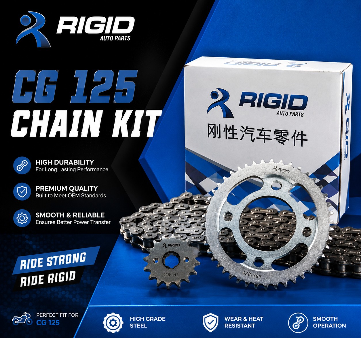 CG 125 Chain Sprocket Kit Delivery Free