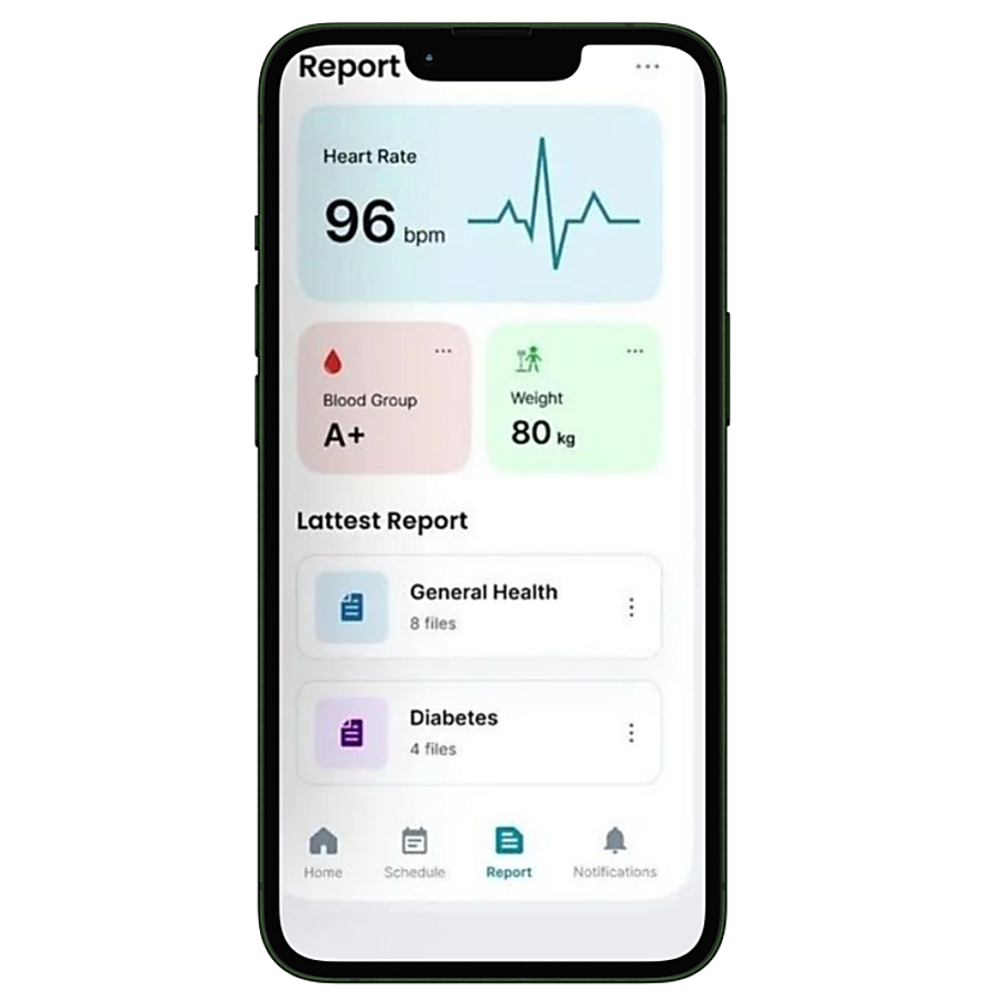 Health assistant app screenshot