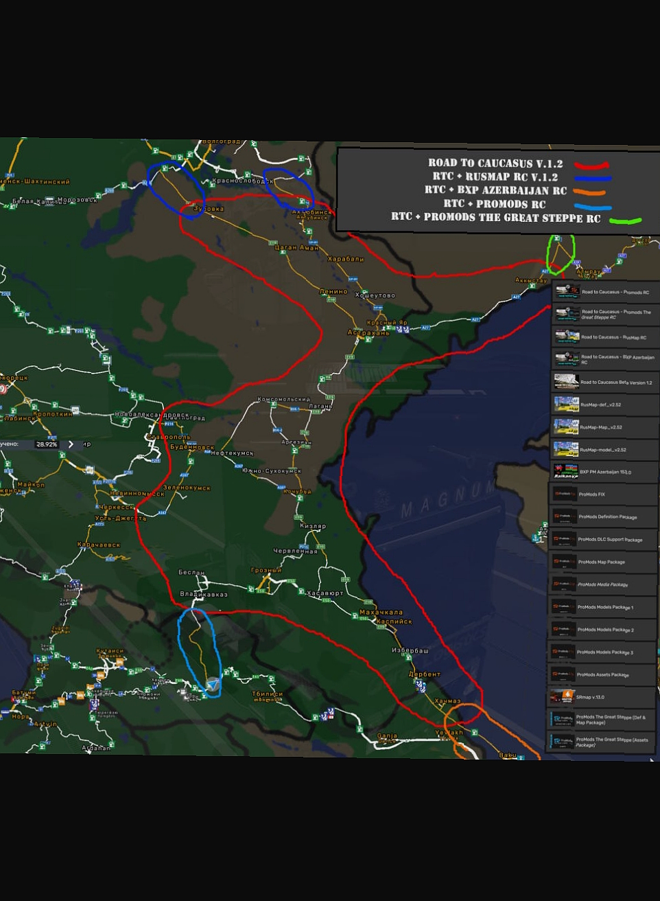 МОД Road to Caucasus Beta v1.2 ДЛЯ EURO TRUCK SIMULATOR 2