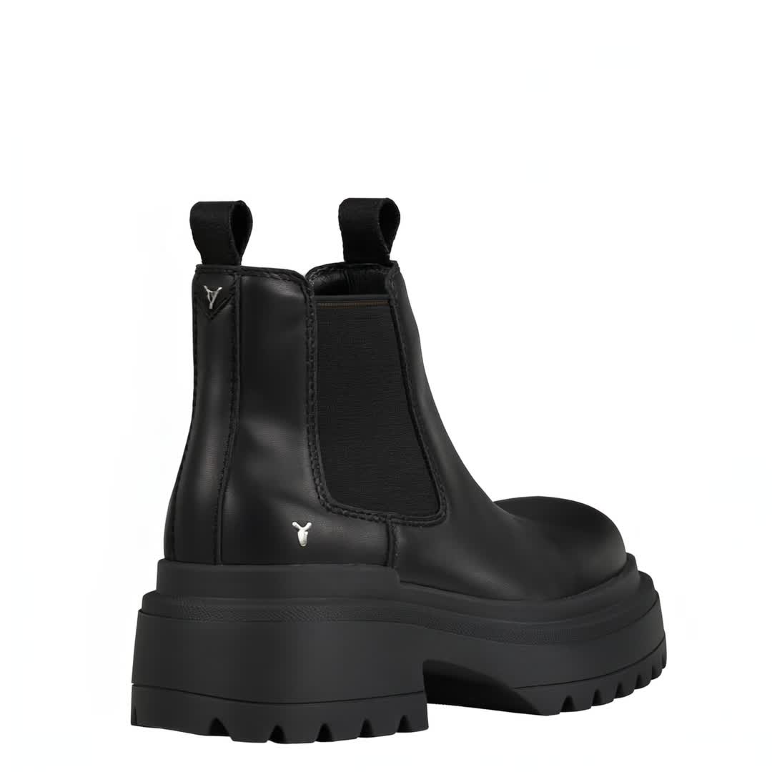 VANITY BLACK PLATFORM BOOTS