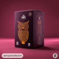 Box with orange owl design on dark background, branded "The Owl."