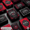 Multiple boxes with 'Enchanted Curves' theme in gothic red and black style.