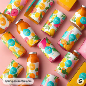 Various canned and bottled iced teas with colorful fruity labels.