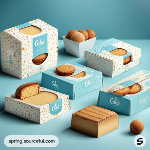 AI-Generated image of packaging for Cake Boxes}