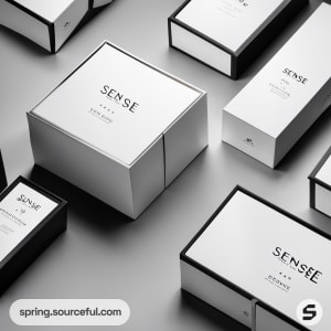 AI-Generated image of packaging for Designer fragrances}