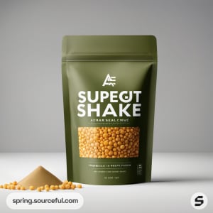 AI-Generated image of packaging for A scientifically validated meal replacement shake featuring prebiotic fiber and protein}