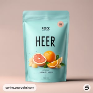 AI-Generated image of packaging for Female protein powder}