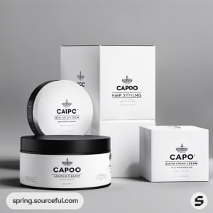 AI-Generated image of packaging for Men’s hair styling cream}