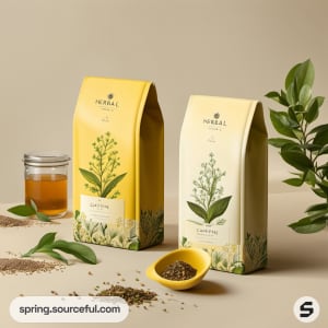 AI-Generated image of packaging for caffeine free tea uk}
