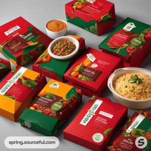 AI-Generated image of packaging for Gourmet Nigerian food delivered to your door}