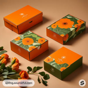 AI-Generated image of packaging for Handcut flowers}