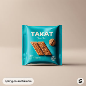 AI-Generated image of packaging for Natural and organic energy bar }