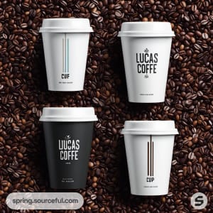 AI-Generated image of packaging for coffe cup}