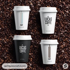 AI-Generated image of packaging  for coffe cup}